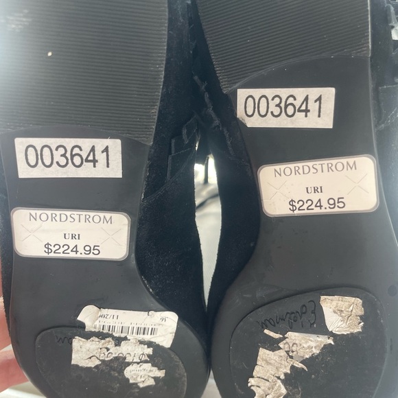 Sam Edelman Black Fringe Over the Knee Boots - Picture 3 of 4